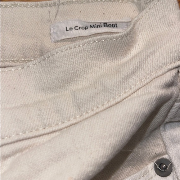 FRAME Le Crop Mini Boot LCMBSM009 Cropped Jeans White Cream Women’s Size 26 $265 - Picture 5 of 8